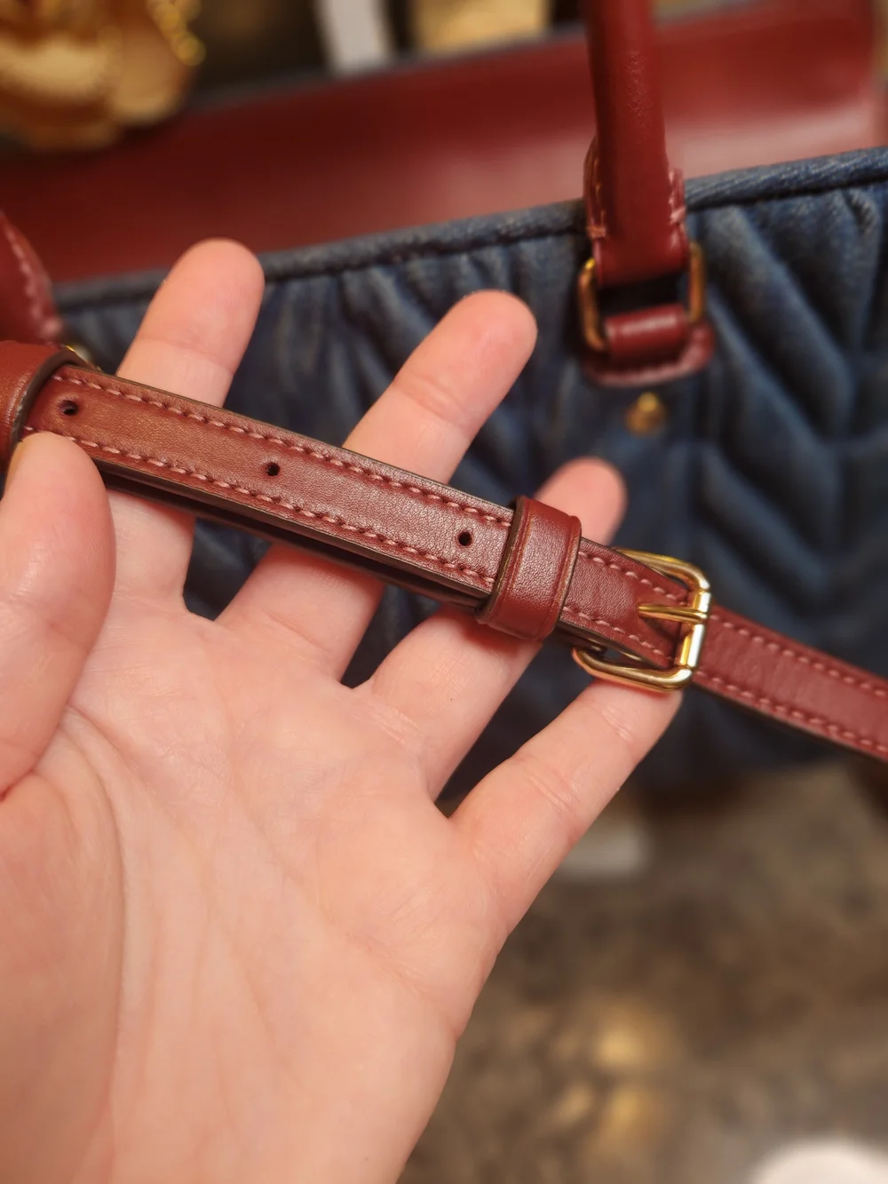 Coach Blake Carryall 25 in Quilted Denim (Style F39905)